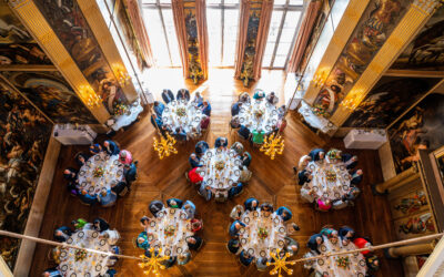 Voorzitter van Muziekvereniging Sempre Crescendo aanwezig bij lunch met de koning